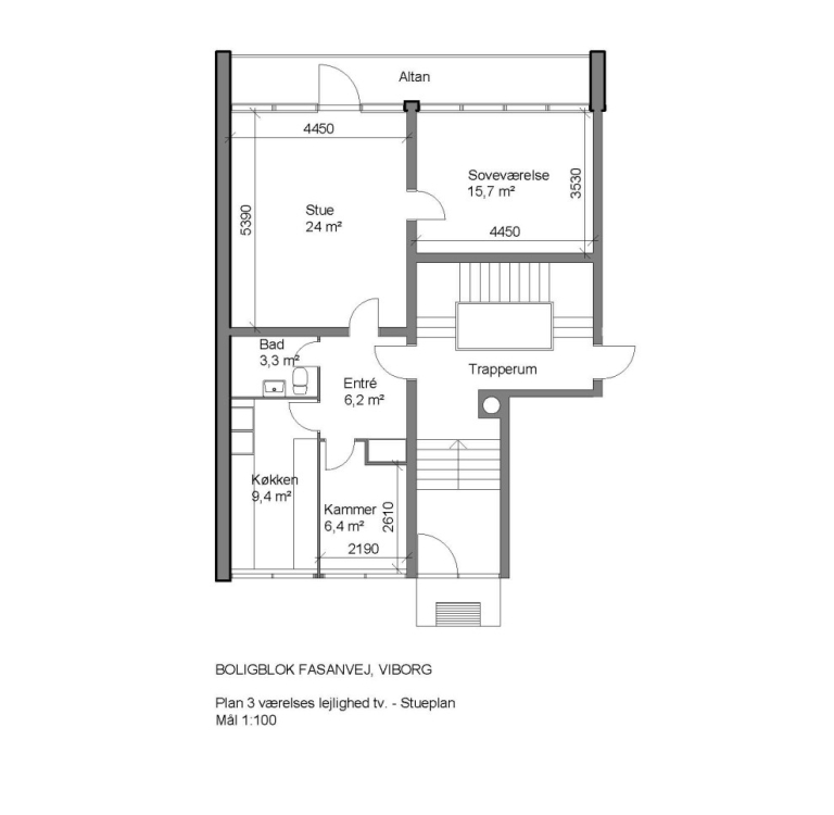 3-vær., Fasanvej m. egen terrasse